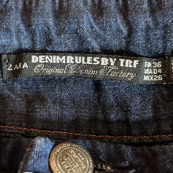 Zara denim rules by TRF baggy high waist size 4 pants. - Picture 5 of 9